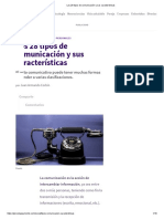 Los 28 Tipos de Comunicación y Sus Características