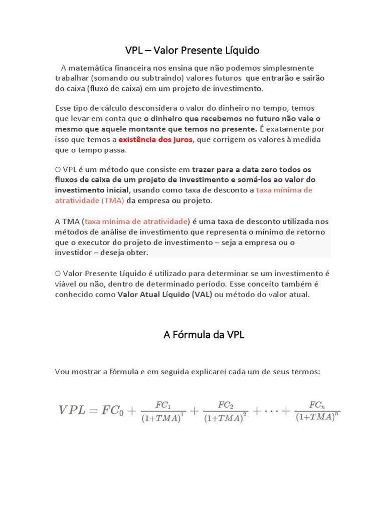 Valor Presente Líquido: O Que É, Qual A Importância E Como Calcular ...