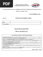 Esaf 2013 Dnit Analista Em Infraestrutura de Transportes Engenharia Civil Prova