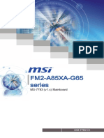 MSI FM2-A85XA-G65 Motherboard Manual PDF
