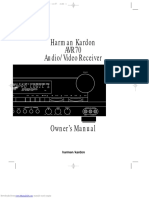 Harman Kardon Avr70 Audio/Videoreceiver: TV LD VCR 12 Aux