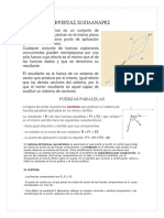 Una Fuerza Coplanar Es Un Conjunto de Fuerzas Que Se Encuentran en El Mismo Plano y Que Tiene El Mismo Punto de Aplicación