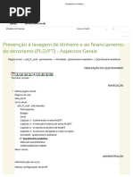 Questionário Avaliativo GABARITO (Com Cabeçalho) - ESAF - Prevenção à Lavagem de Dinheiro e Ao Financiamento Do Terrorismo (PLDFT)