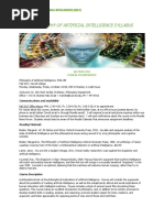 Syllabus Philosophy of Artificial Inlligence 2017