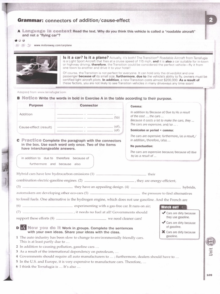 Connectors of Addition, Result, Contrast PDF