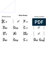 Blue Bossa Chord Chart