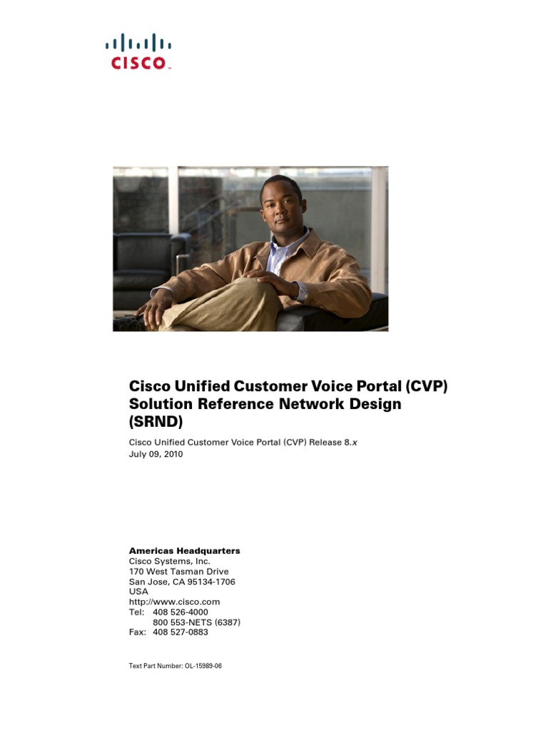 Cisco Unified Customer Voice Portal (CVP) Solution Reference Network ...