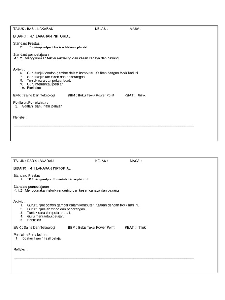4.1.2 Rendering Dan Bayang RBT 1 | PDF