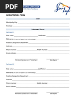 Registration Form 2nd NABPLO Convention