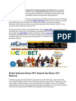 Ibcbet Indonesia Bonus 50% Deposit Dan Bonus 25% Referral