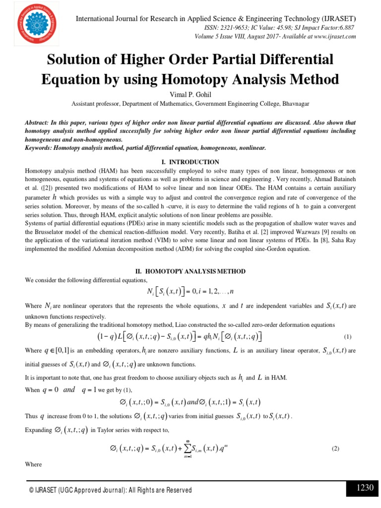 Solution of Higher Order Partial Differential Equation by Using ...