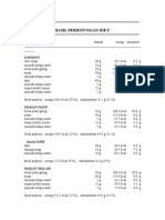 Diet analysis and nutrient intake report