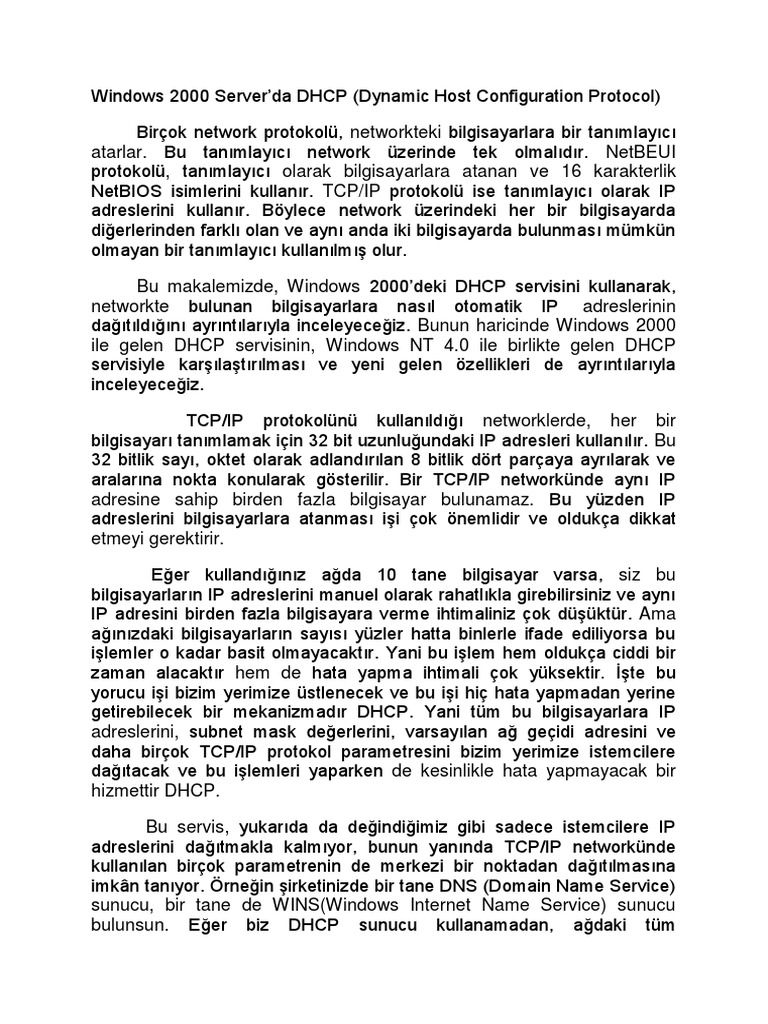 DHCP Dynamic Host Configuration Protocol PDF | PDF