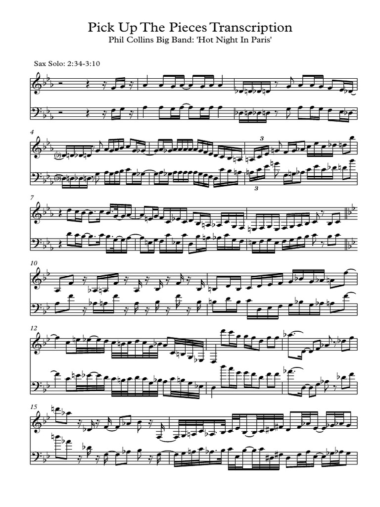 フィル・コリンズ版『PICK UP THE PIECES 』 Phil Collins Big Band - Pick up the pieces - YouTube