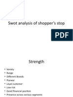 Swot Analysis of Shopper's Stop