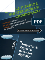 Importar y Exportar Datos