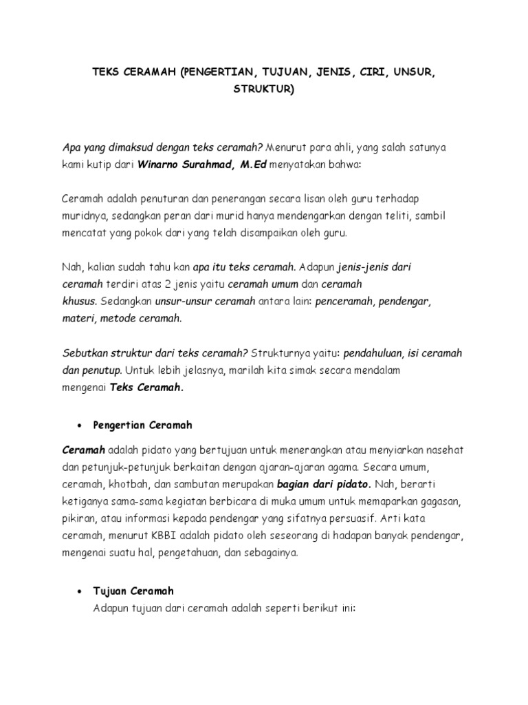 Teks Pidato Yang Lengkap Terdiri Atas Kumpulan Referensi Teks Pidato