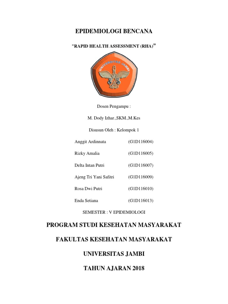 Rapid Health Assessment Rha Pdf