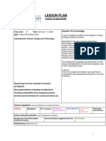 Science Lesson Plan - Design Brief