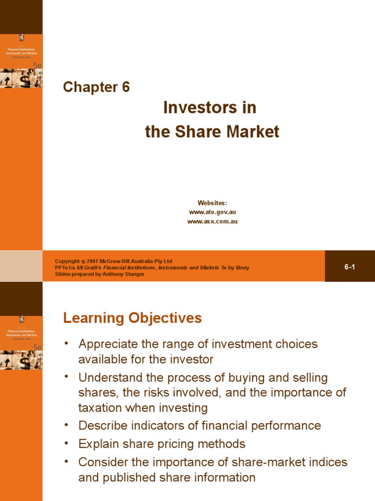Ch06-Investors in The Share Market | PDF | Stock Market Index | Investing
