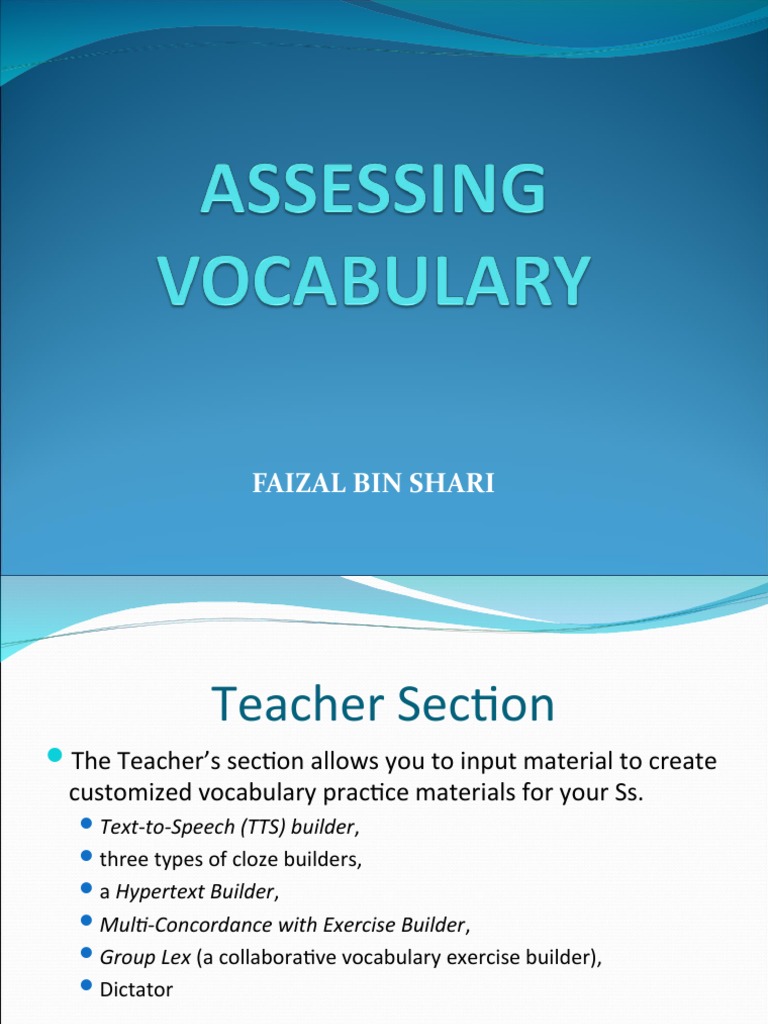 Effective Vocabulary Assessment Strategies | PDF | Multiple Choice ...