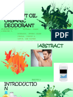 Coconut Oil Organic Deodorant: Presented by