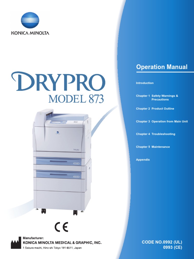DRYPRO 873 Operation Manual (English).pdf | Power Supply | Manufactured  Goods