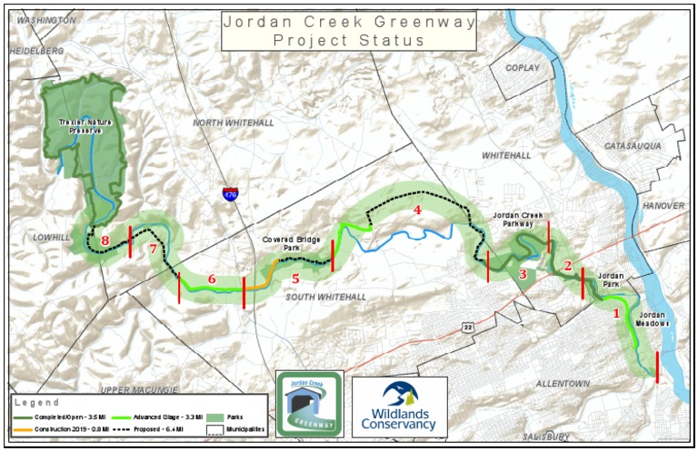 Jordan Creek Greenway & Trail Status Map 2018 | PDF | Parks | Protected ...