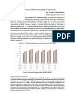 Índice Sintético de la Calidad Educativa (ISCE) en la región Caribe