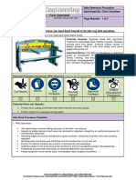 Sop Sheet Metal Shear Foot Operated