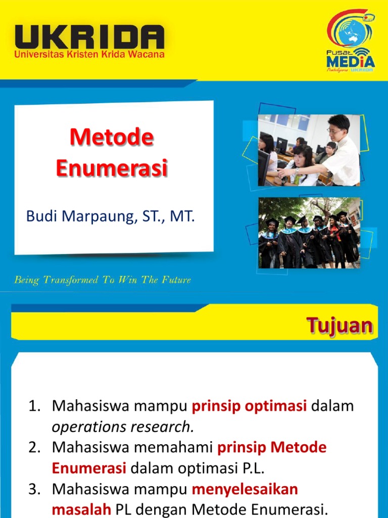 Contoh dan Prinsip Metode Enumerasi | PDF