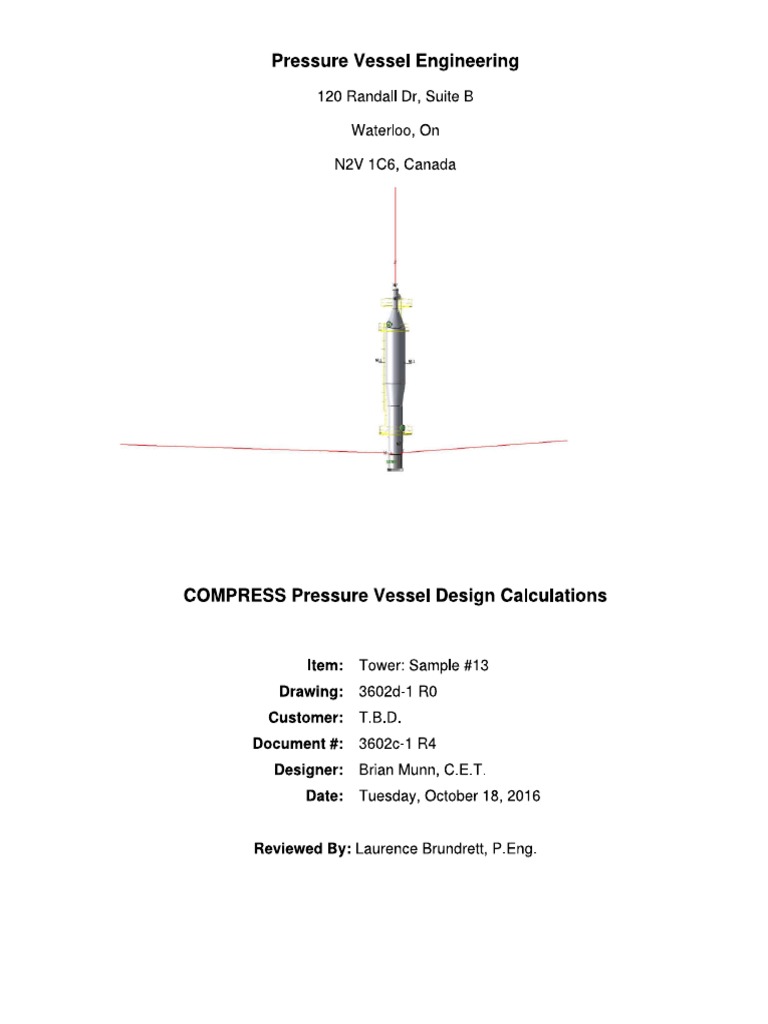 Pressure Vessel Calculations | PDF