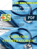 Pre-Trans Y Post Operatorio: Cuidados de Enfermeria