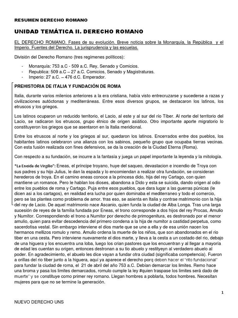 Resumen Romano | PDF | Roma antigua | Augusto