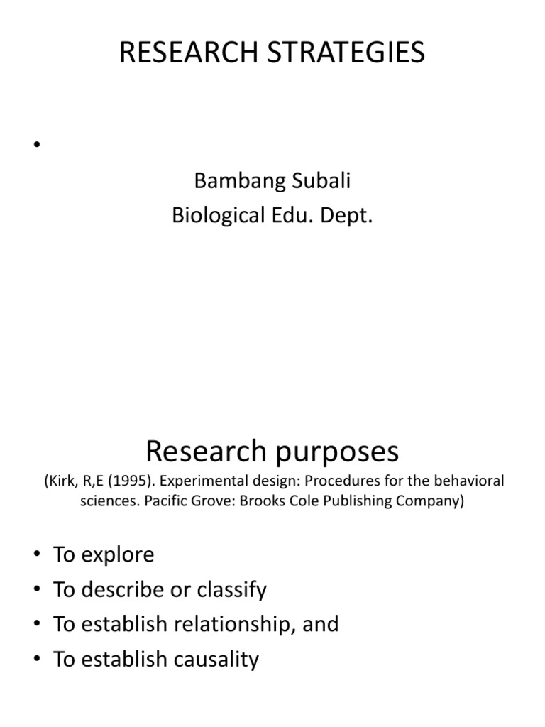 Research Strategies in Biology | PDF | Cohort Study | Experiment