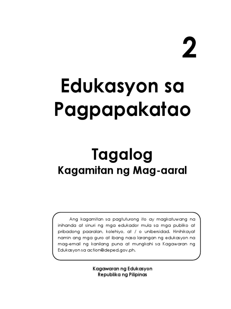 Grade 2 Learning Module in Edukasyon Sa Pagpapakatao