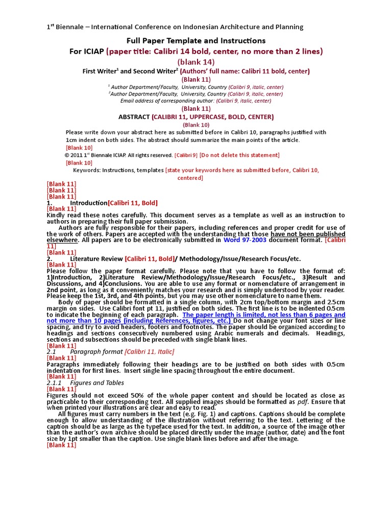 ICIAP 2024 Submission Guidelines | PDF | Paragraph | Typefaces