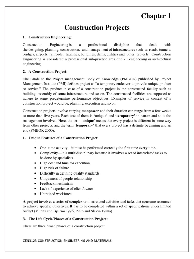 Construction Projects Specification (Technical Standard) Goal Free 30day Trial Scribd