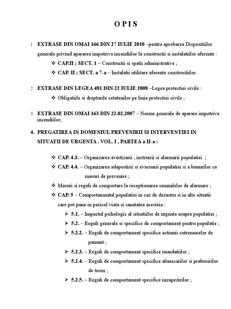 Teme Instruire Periodica (Opis) | PDF