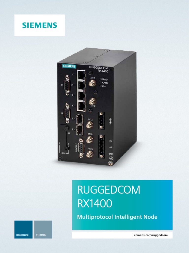 Sie Rx1400 Bro 11 16 Pdf Computer Network Scada