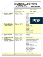 Patna Commercial Institute: Ashok Nagar Gaya (All Courses Fees List)