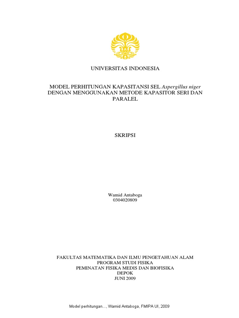 Skripsi Fisika Medis Ui Ide Judul Skripsi Universitas