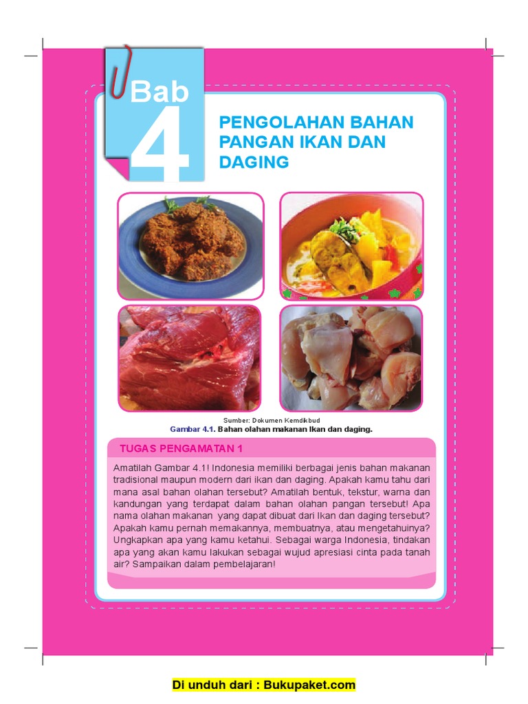 Bab 4 Pengolahan Bahan Pangan Ikan Dan Daging Pdf