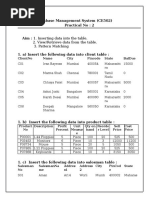 View/Retrieve Data From The Table. 3. Pattern Matching: Clientno Name City Pincode State Baldue