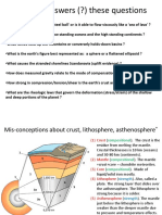 Isostasy Answers (?) These Questions: and Deep Portions of The Planet ?