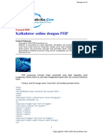 Kalkulator Online Dengan PHP