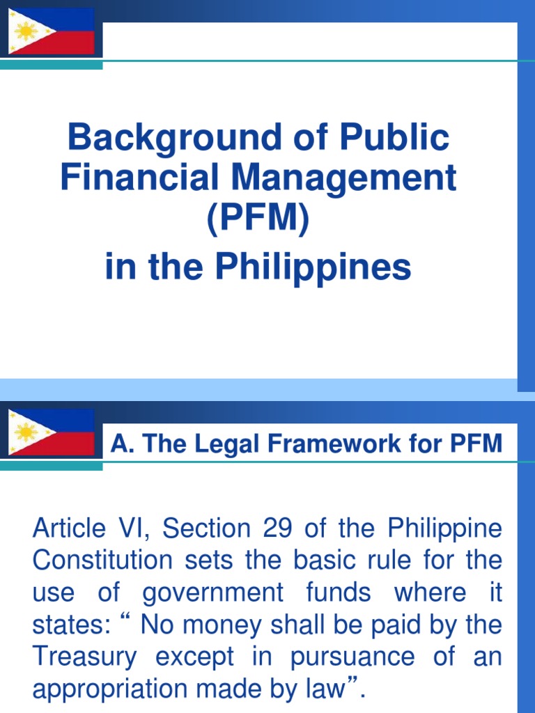 Background of Public Financial Management (PFM) in The Philippines ...