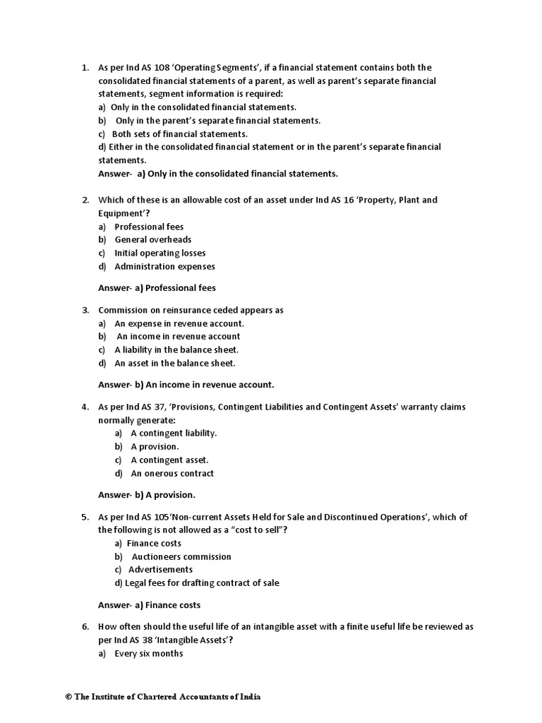 pt test questions icai | Audit | Internal Audit