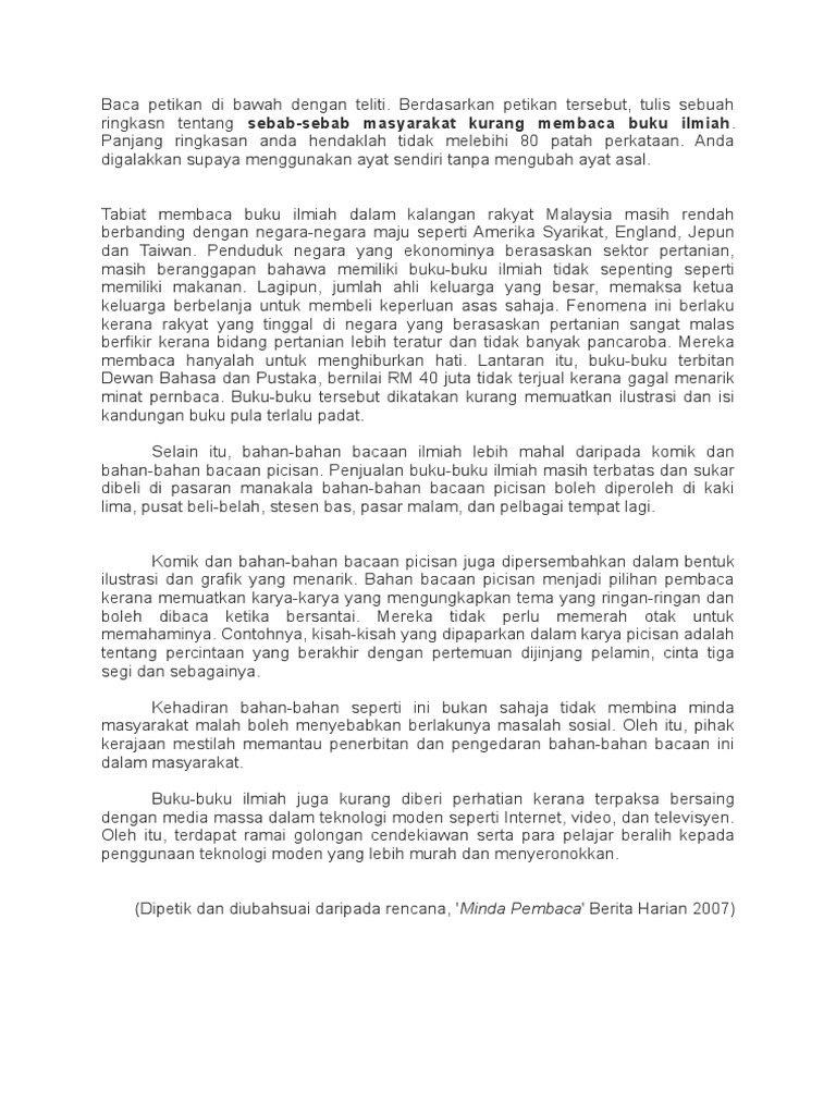 Contoh Ringkasan Tingkatan 1