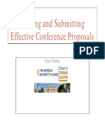 Writing and Submitting Effective Conference Proposals (EA41811)